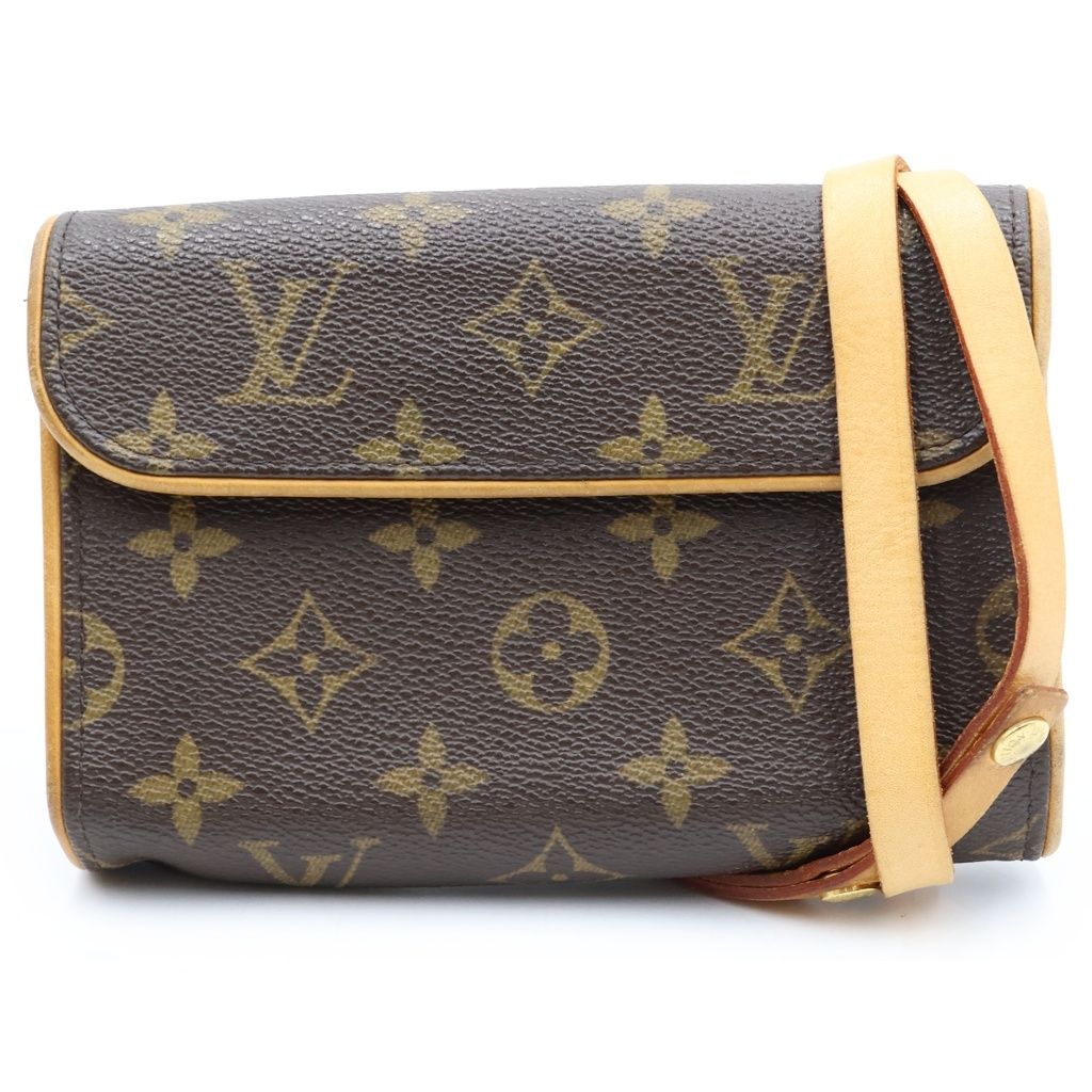 Louis Vuitton Monogram Florentine Shoulder Bag Brown Leather