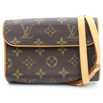 Louis Vuitton Monogram Florentine Shoulder Bag Brown Leather