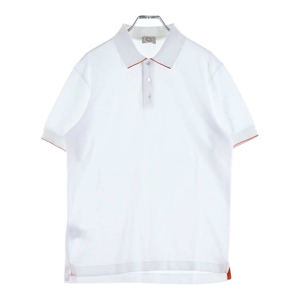 Hermes Double Short Sleeve Polo Shirt Tennis White