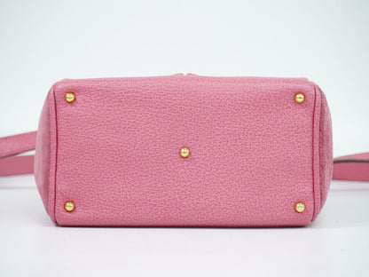 Gucci Bamboo 2-Way Shoulder Bag Pochette Suede Leather Pink — view 3