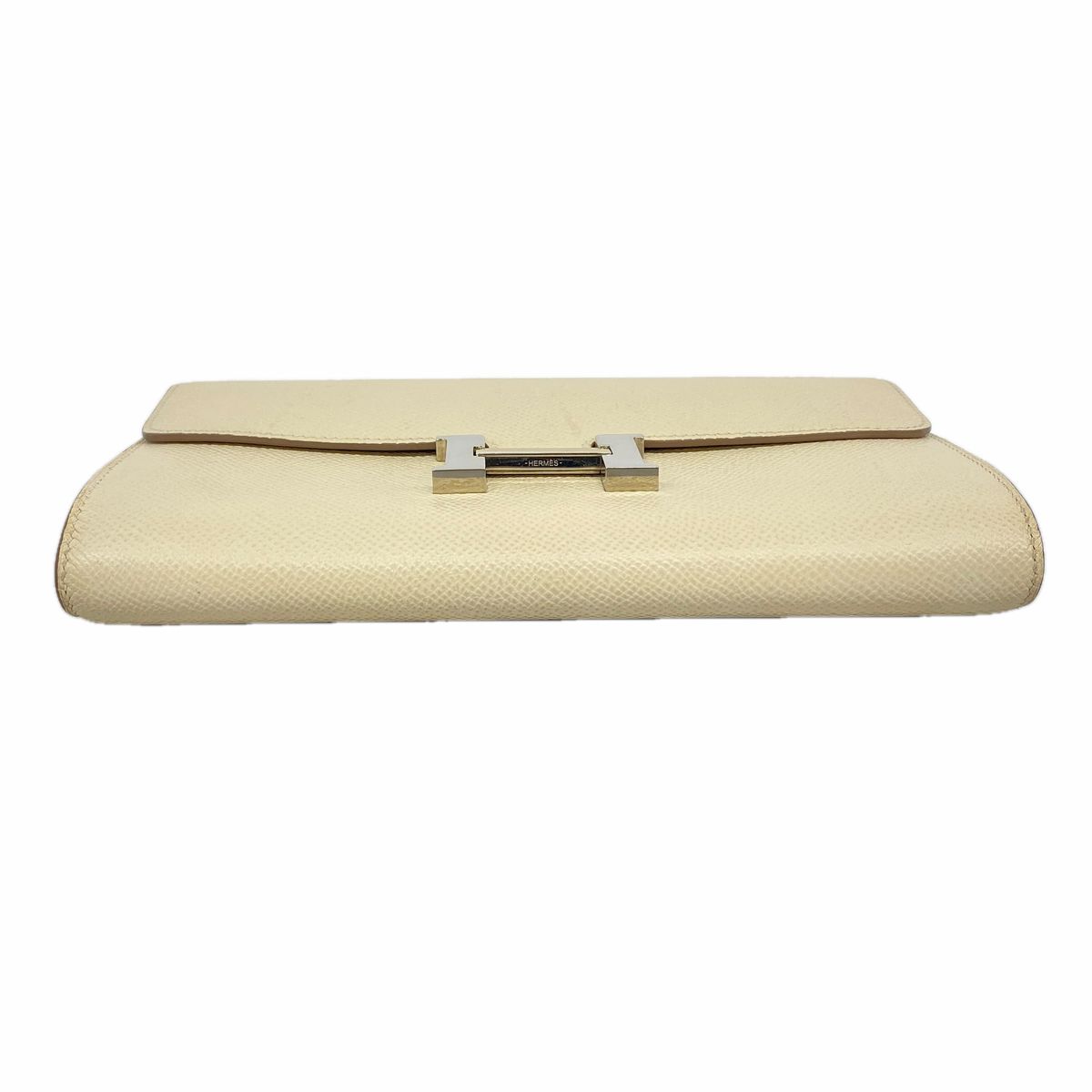 Hermes Wallet on Chain Constance to Go Veau Epsom Craie Silver Shoulder Bag — view 3