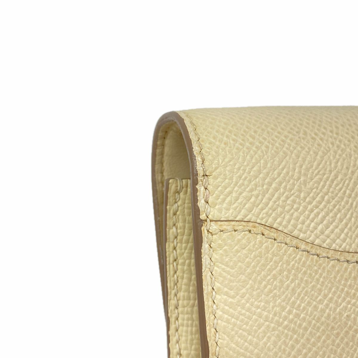 Hermes Wallet on Chain Constance to Go Veau Epsom Craie Silver Shoulder Bag — view 7