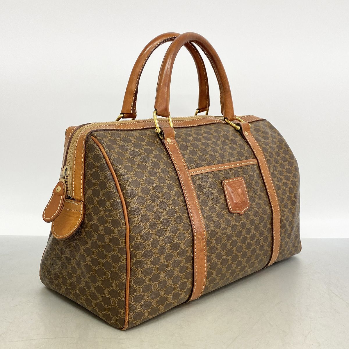 Celine Handbag Macadam Brown Gold — view 2