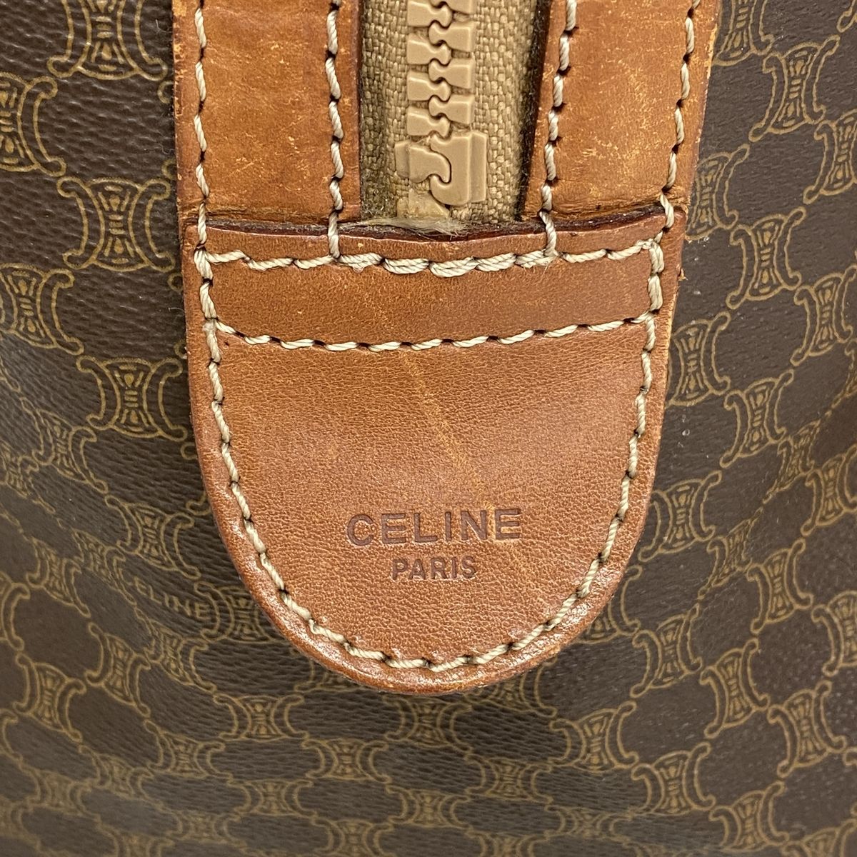 Celine Handbag Macadam Brown Gold — view 5