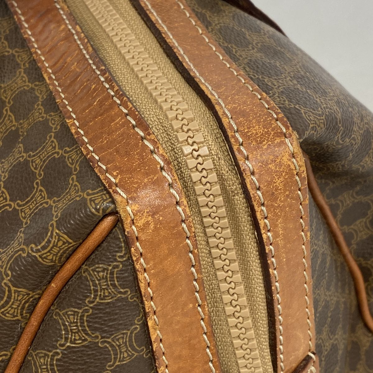Celine Handbag Macadam Brown Gold — view 7