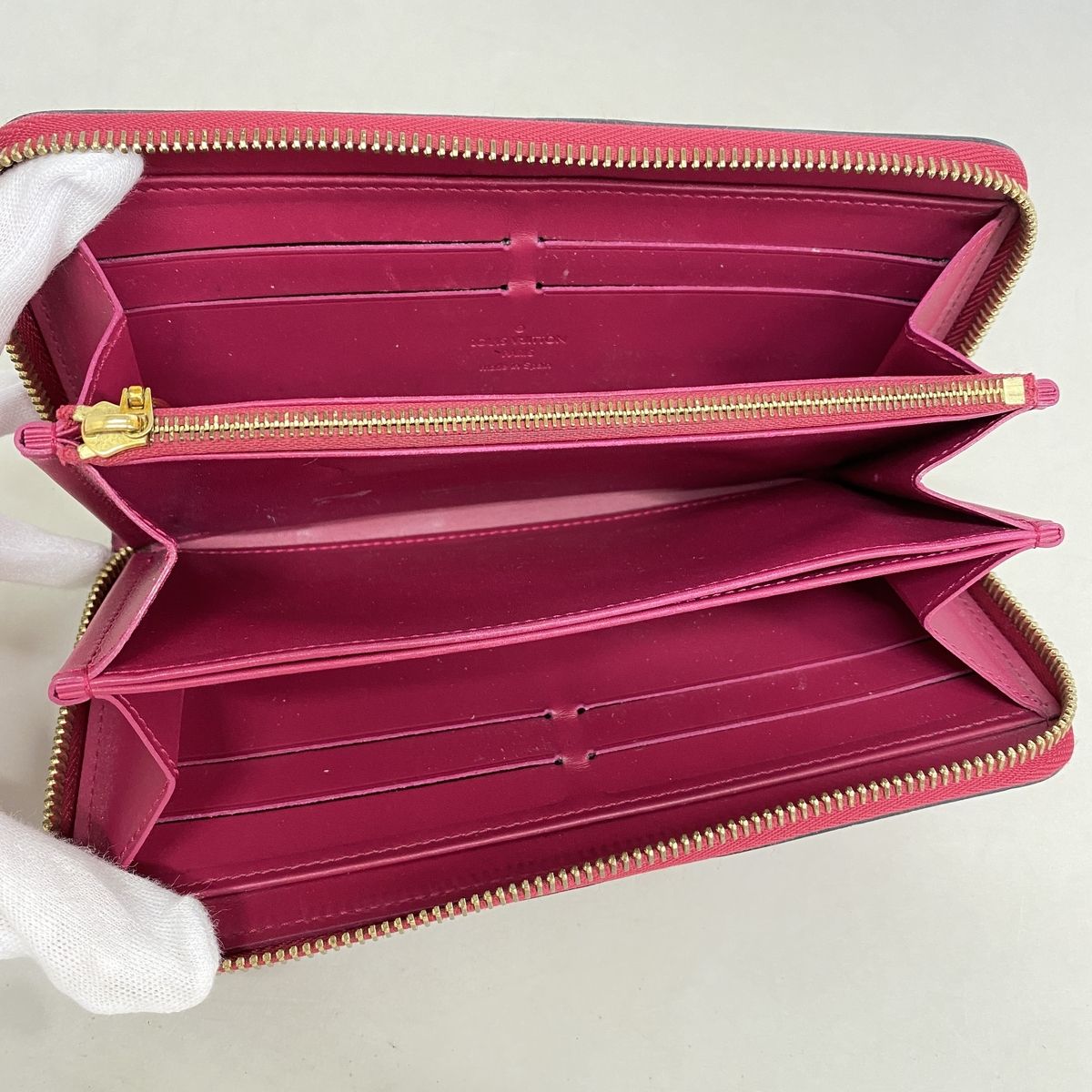 Louis Vuitton Wallet Vernis Zippy Rose Indien — view 3
