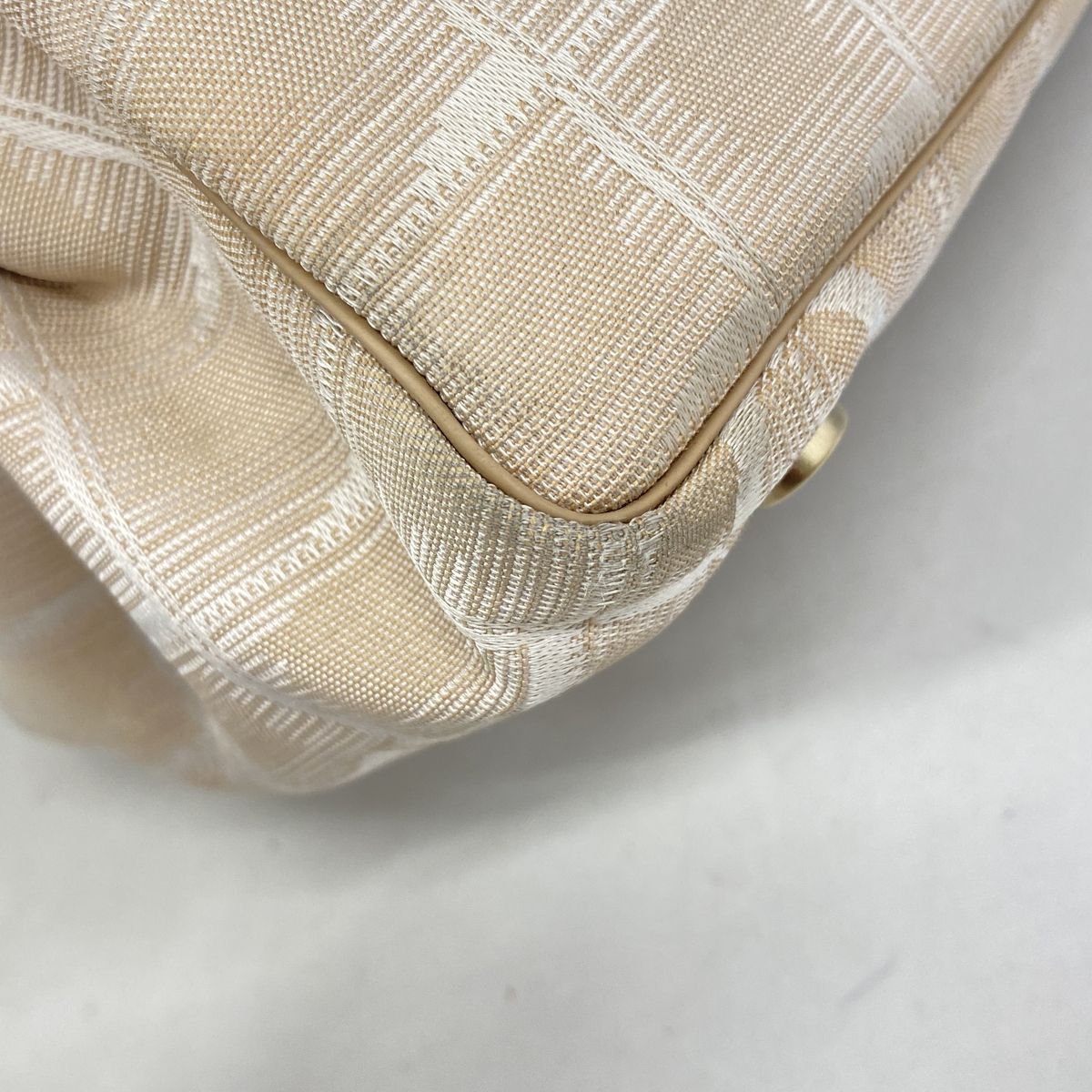 Chanel Tote Bag New Travel Nylon Beige Gold — view 6