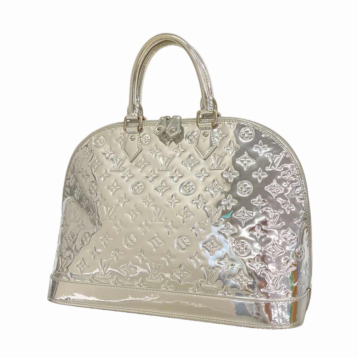 Louis Vuitton Handbag Monogram Miroir Alma GM Argent