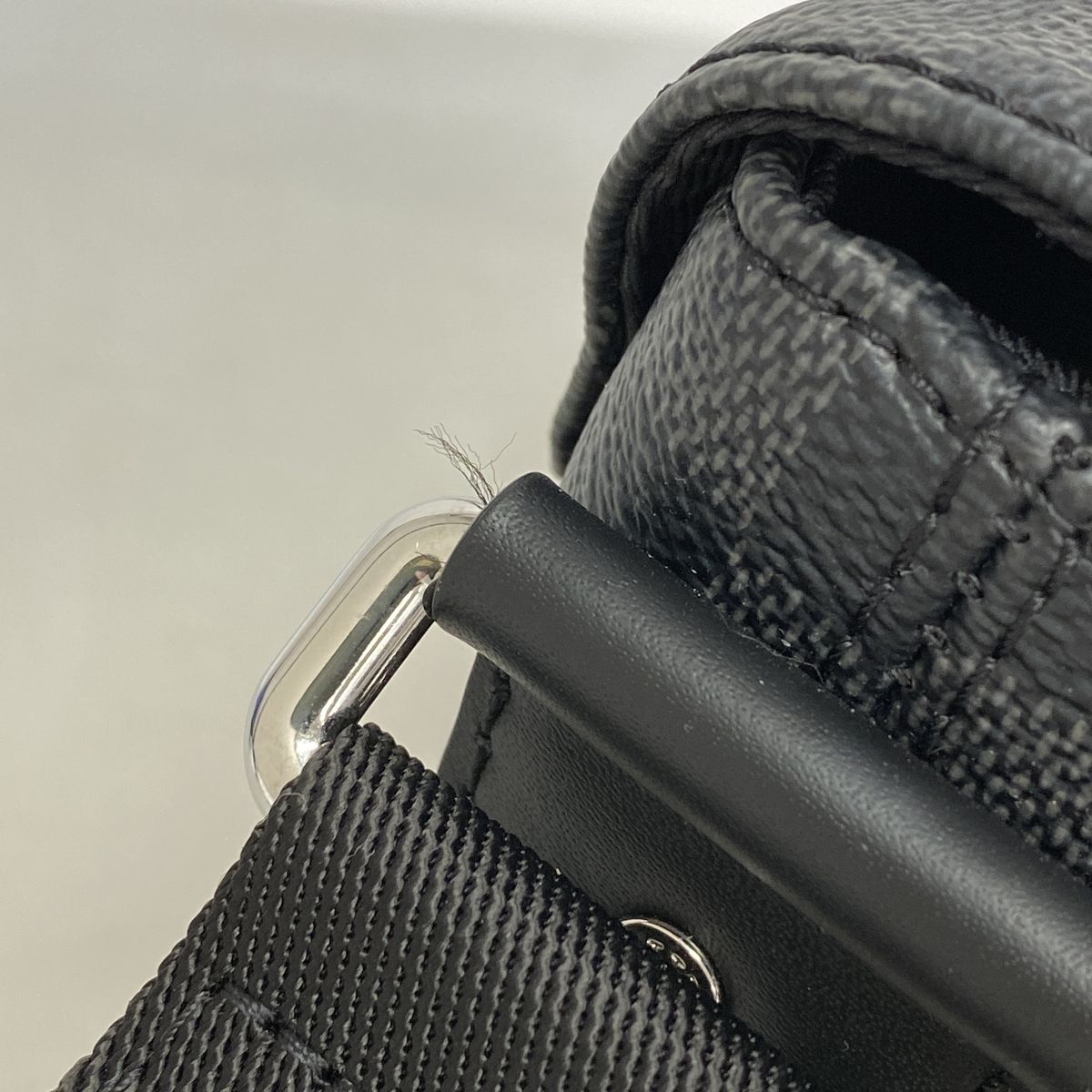 Louis Vuitton Shoulder Bag Damier Graphite District PM Black Gray — view 6