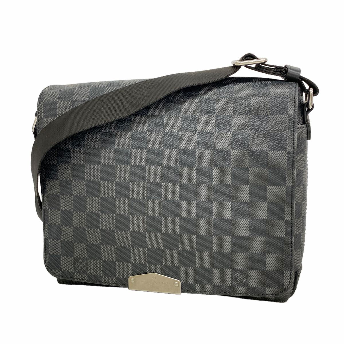 Louis Vuitton Shoulder Bag Damier Graphite District PM Black Gray