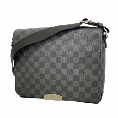 Louis Vuitton Shoulder Bag Damier Graphite District PM Black Gray