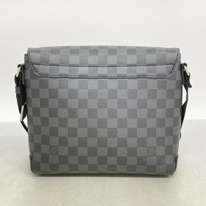 Louis Vuitton Shoulder Bag Damier Graphite District PM Black Gray — view 8