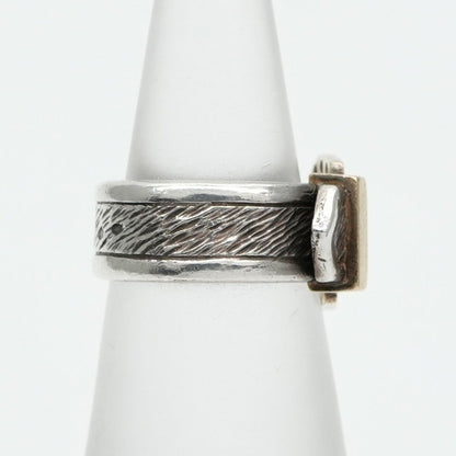 Hermes Ring 750/925 Sterling Silver Vintage Belt Horseshoe Combination — view 4