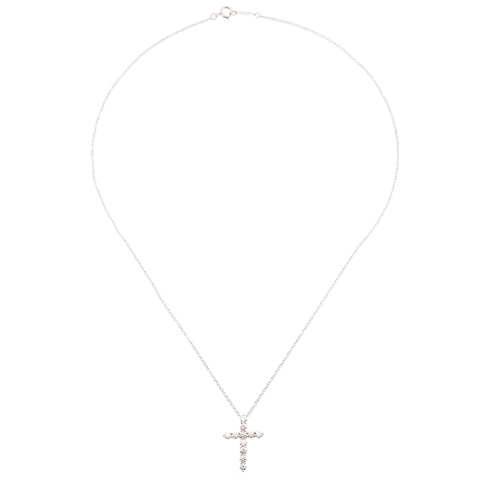 Tiffany & Co Small Cross Necklace Diamond — view 2