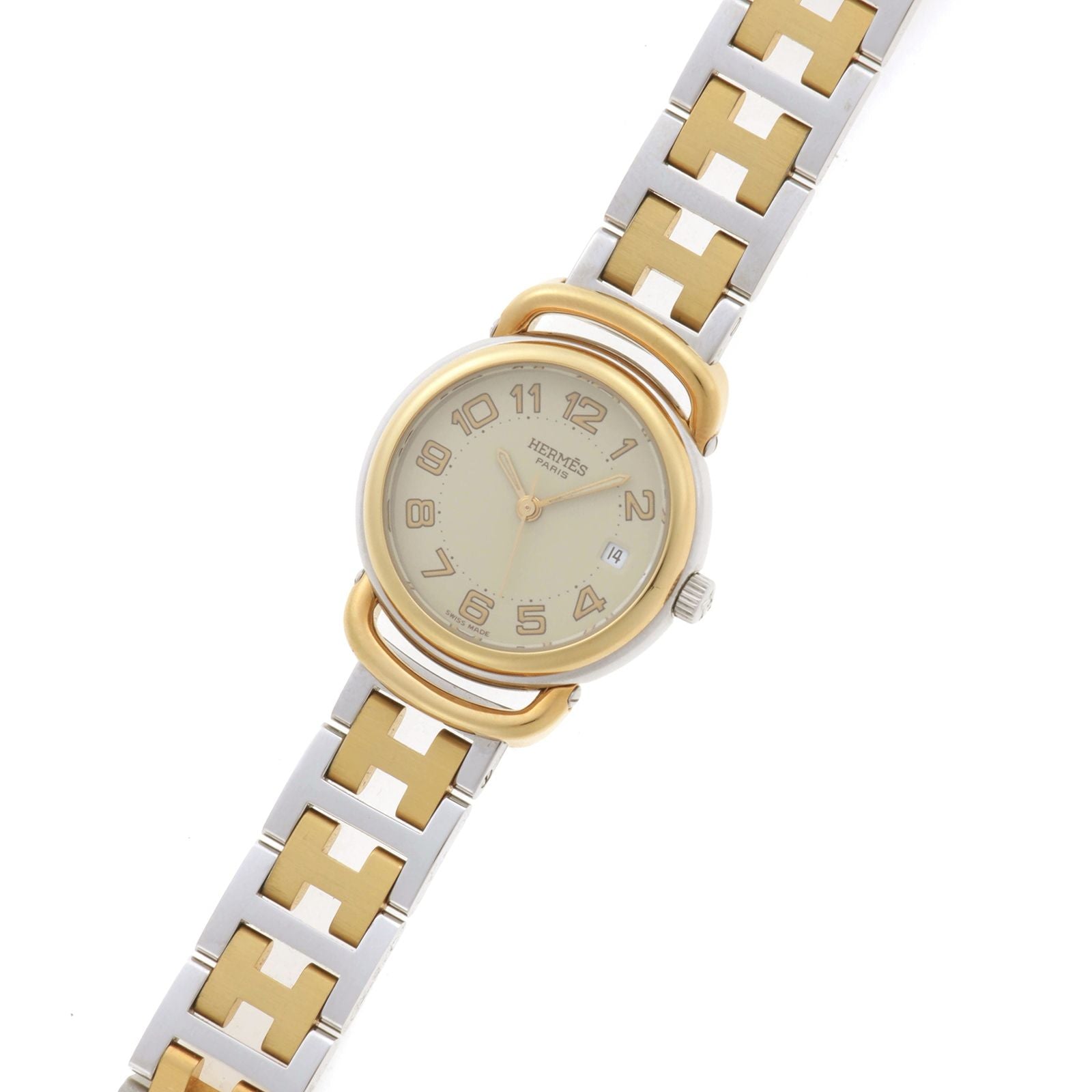 Hermes Pullman Watch Stainless Steel Ivory — view 2