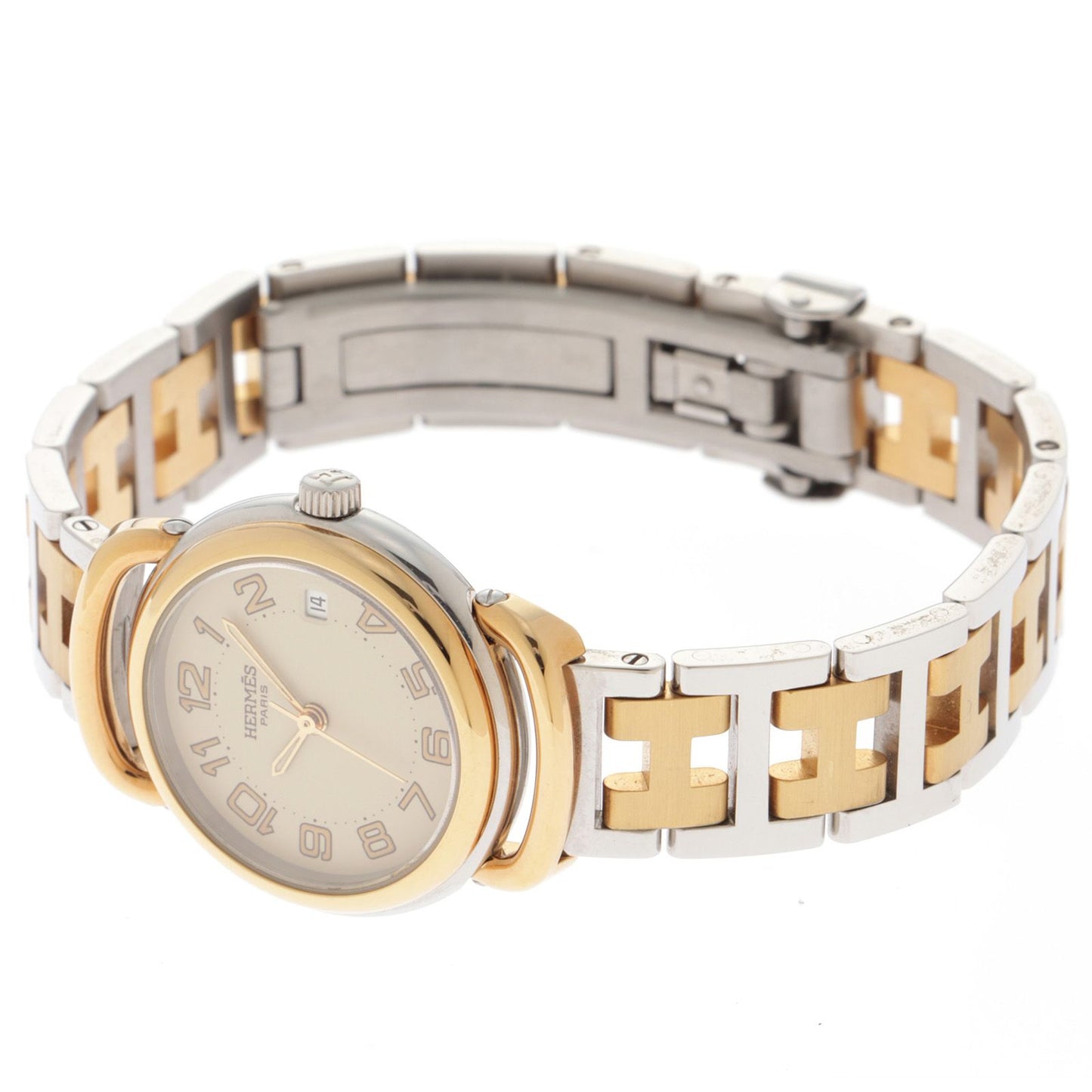 Hermes Pullman Watch Stainless Steel Ivory — view 3