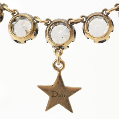 Dior Galliano Era Star Crystal CD Charm Necklace Costume Antique Gold — view 6