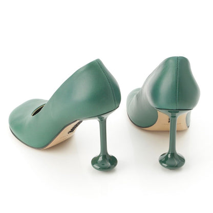 Loewe Toy Goat Leather Heels Pumps Green — view 4
