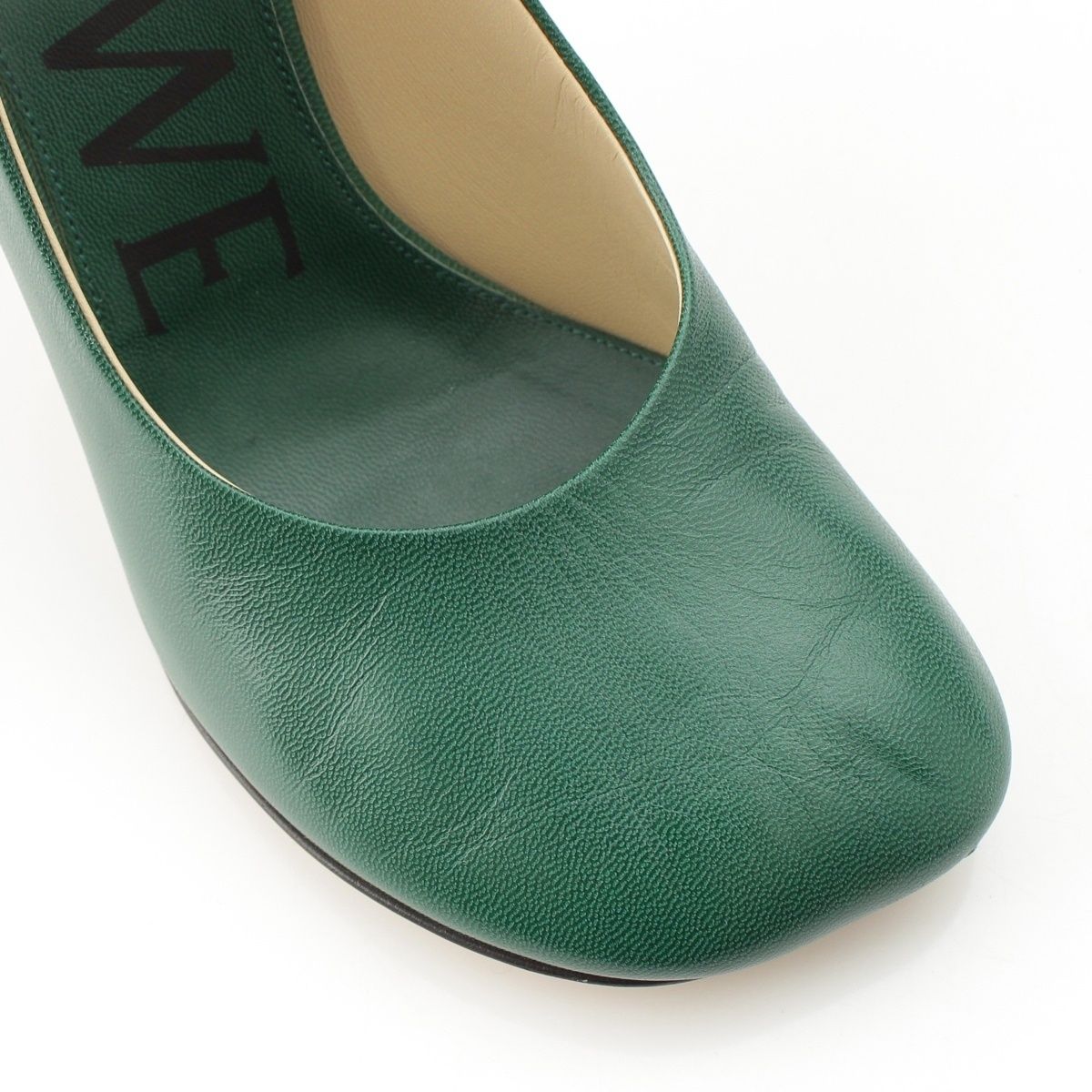 Loewe Toy Goat Leather Heels Pumps Green — view 6