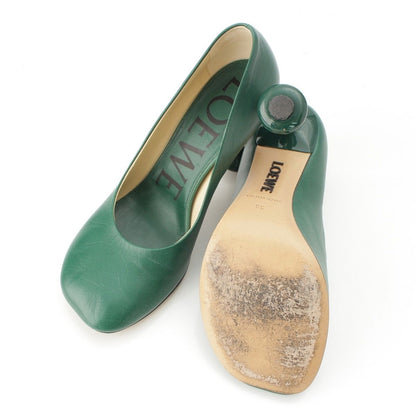 Loewe Toy Goat Leather Heels Pumps Green — view 5