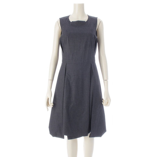 Celine Wool Sleeveless Vintage Dress 2 Gray 36
