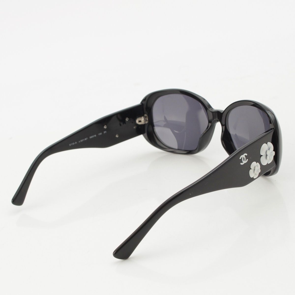 Chanel Camellia Sunglasses Eyewear Black — view 4