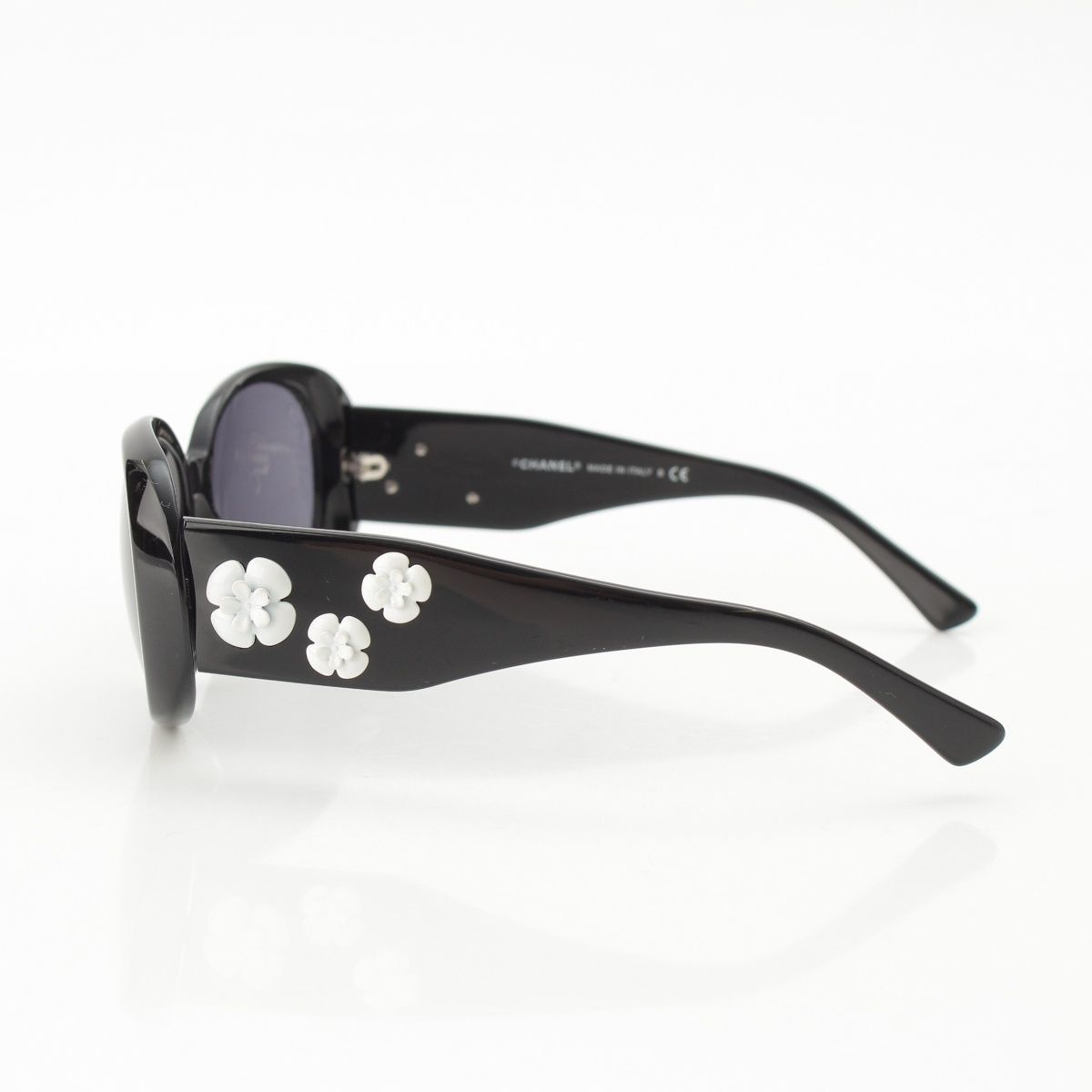 Chanel Camellia Sunglasses Eyewear Black — view 3