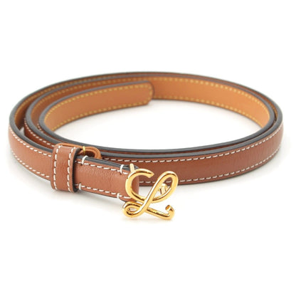 Loewe Leather L Buckle Anagram Belt Tan Brown 80/32