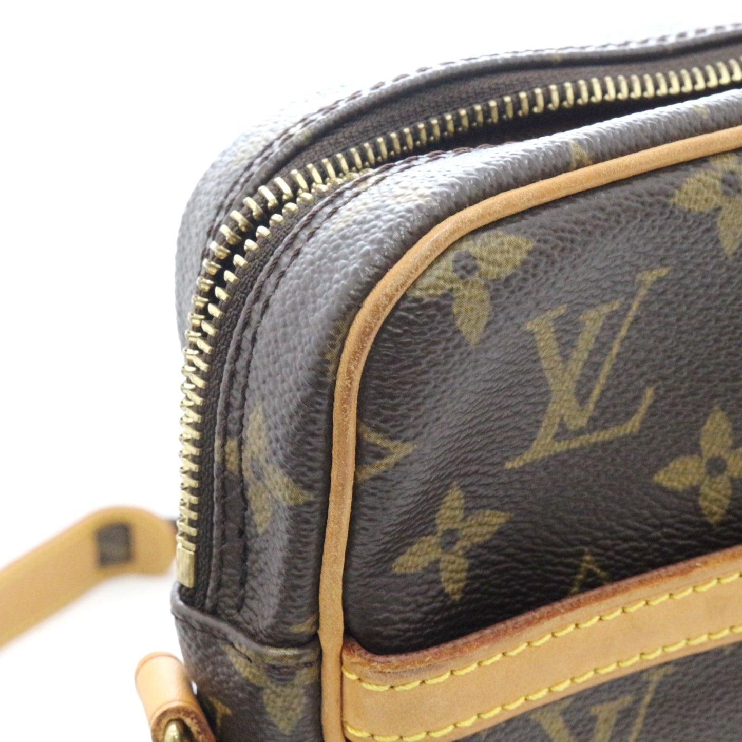 Louis Vuitton Danube Monogram Shoulder Bag Canvas Brown — view 7