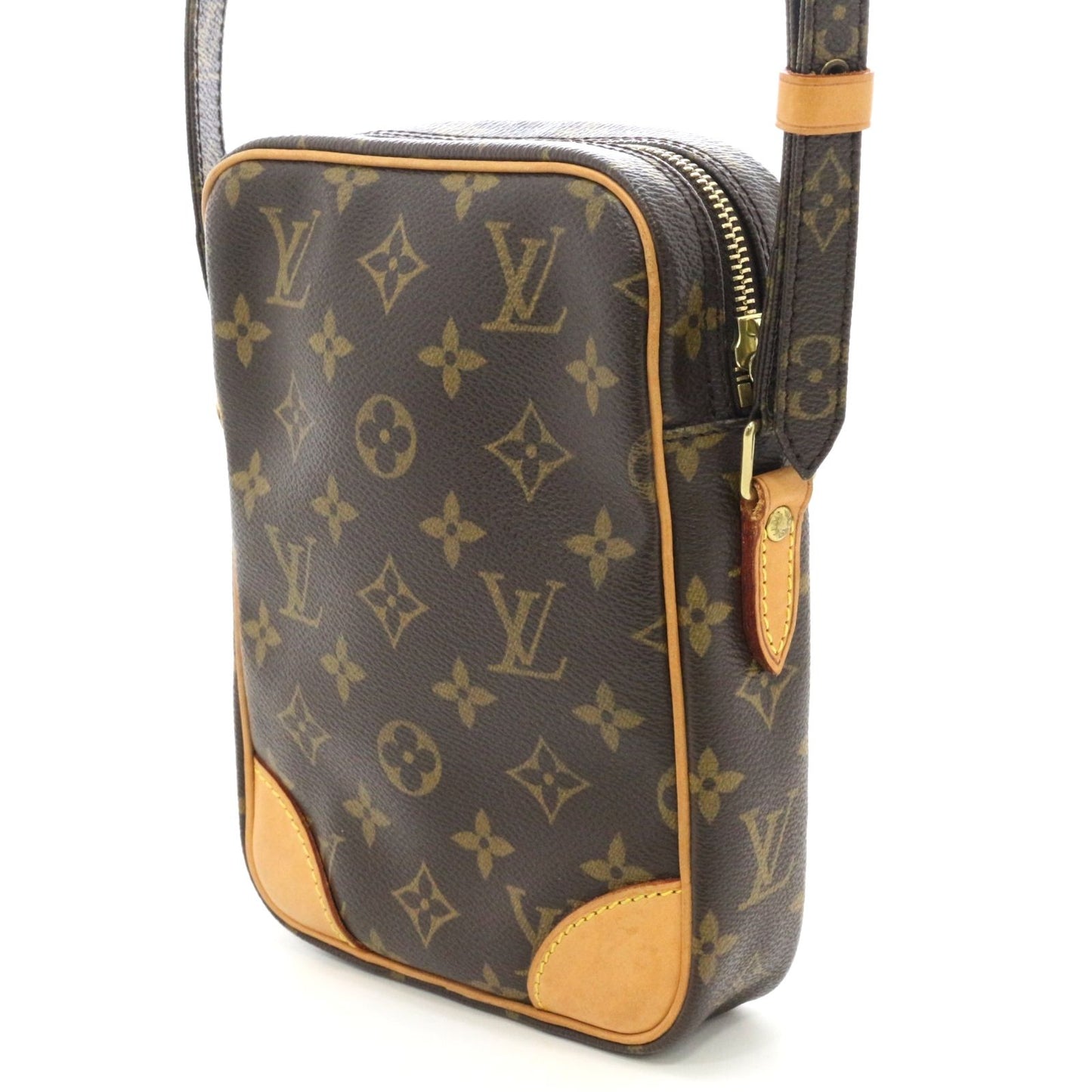 Louis Vuitton Danube Monogram Shoulder Bag Canvas Brown — view 3