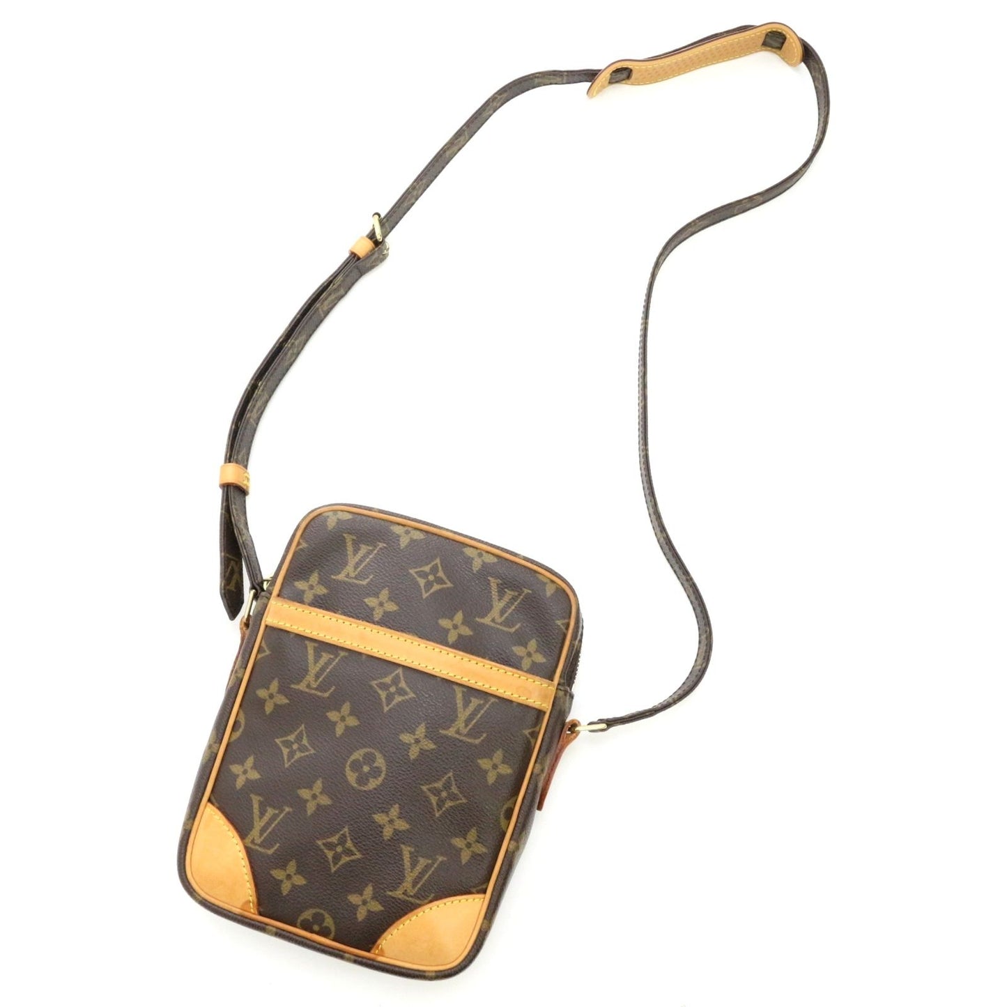 Louis Vuitton Danube Monogram Shoulder Bag Canvas Brown — view 4