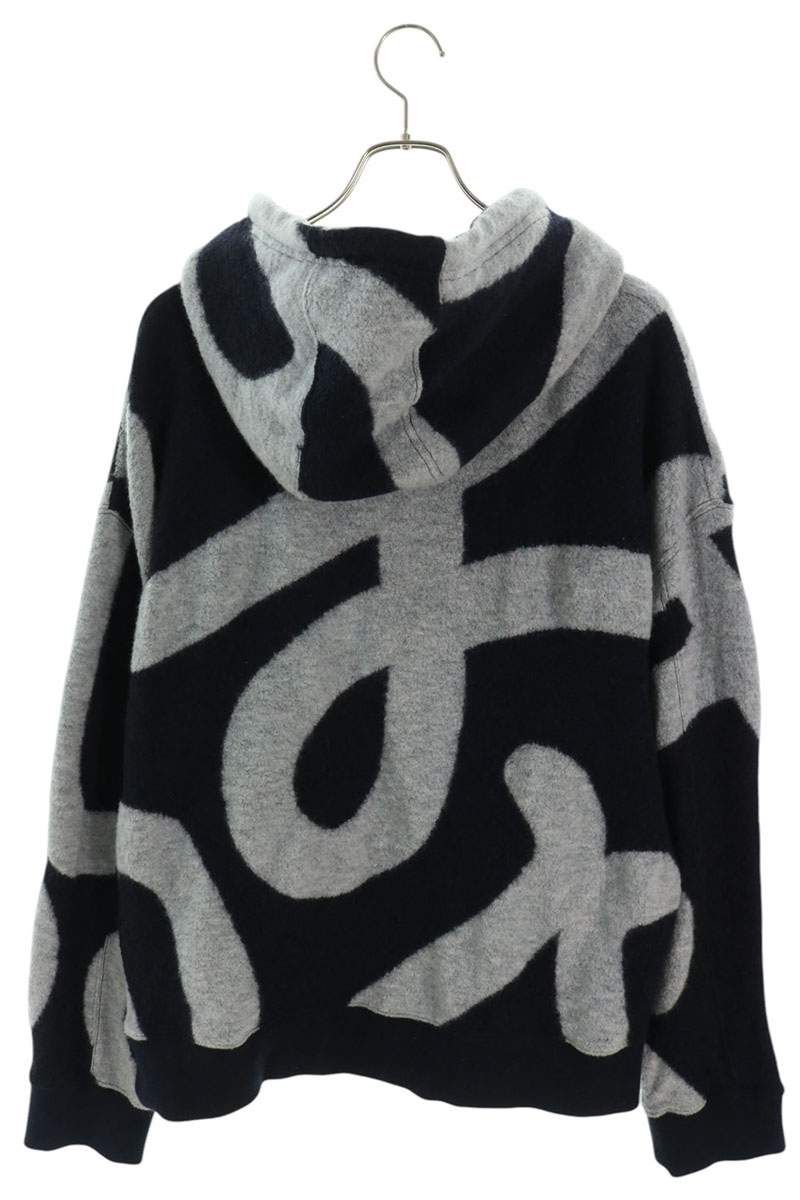 Loewe Logo Applique Drawstring Zip Up Hoodie — view 2