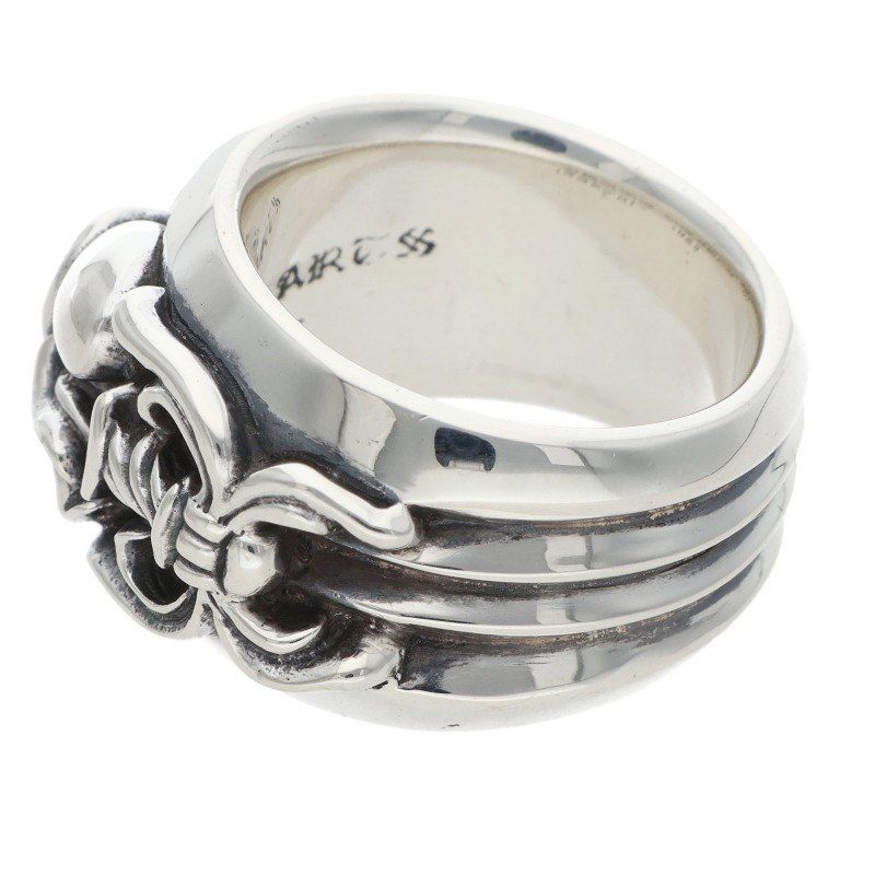 Chrome Hearts Dagger Heart Silver Ring — view 5