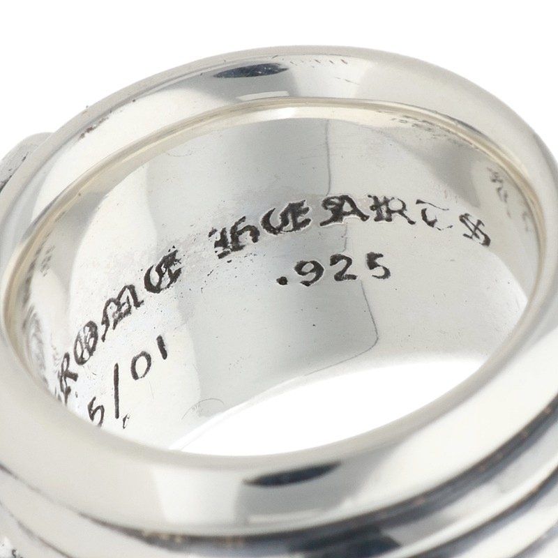 Chrome Hearts Dagger Heart Silver Ring — view 4