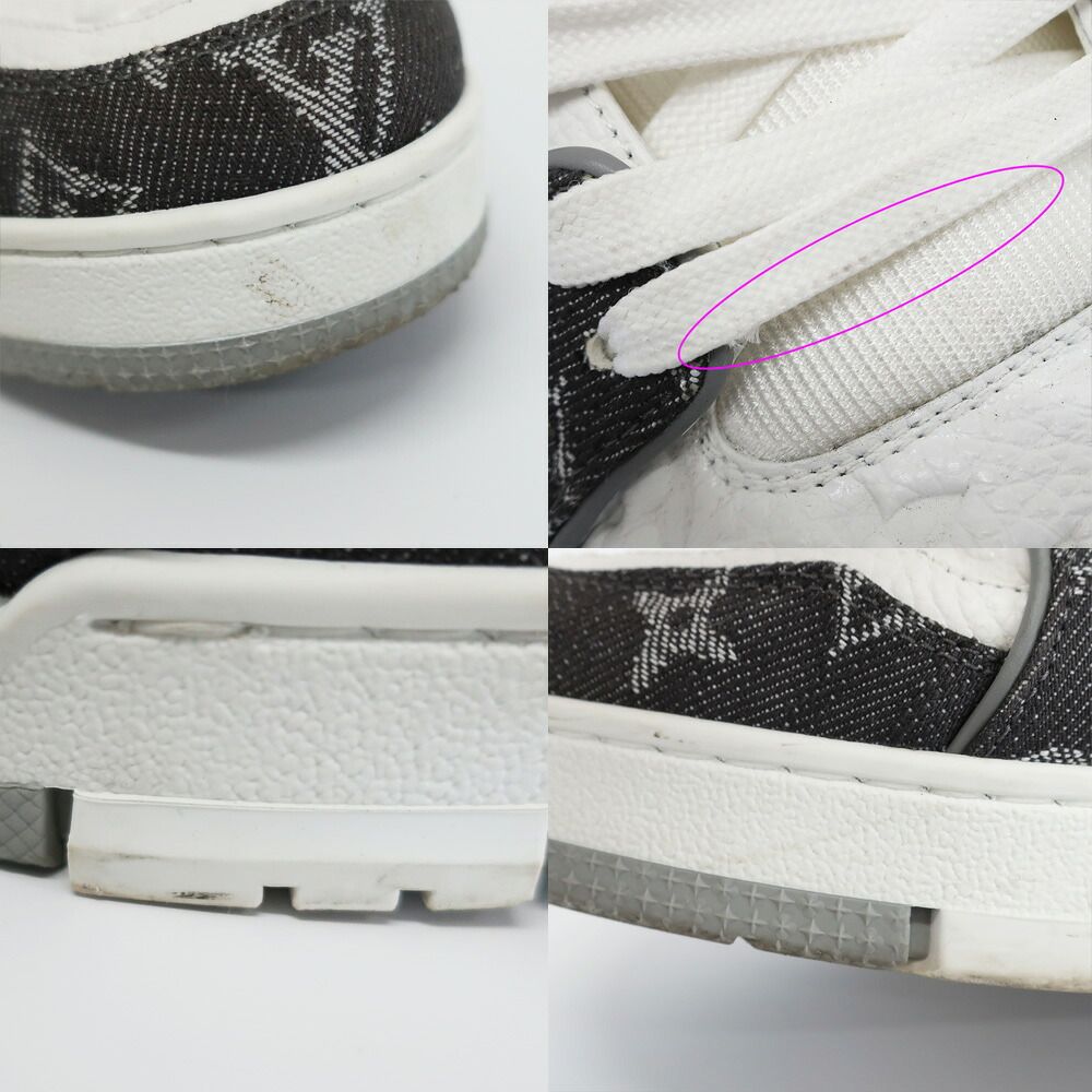 Louis Vuitton LV Trainer Sneakers Monogram Denim Shoes 7.5 — view 8