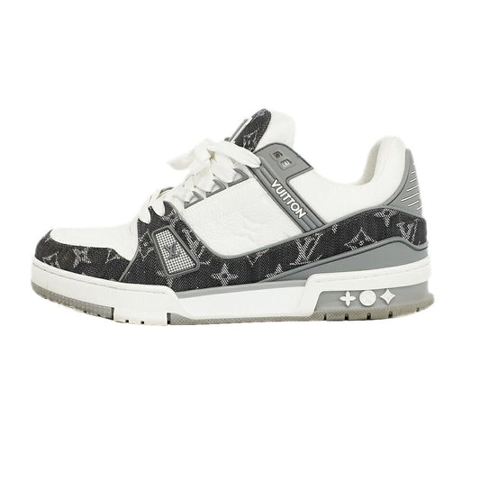Louis Vuitton LV Trainer Sneakers Monogram Denim Shoes 7.5