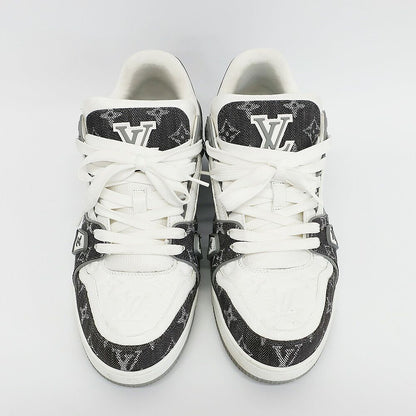 Louis Vuitton LV Trainer Sneakers Monogram Denim Shoes 7.5 — view 3