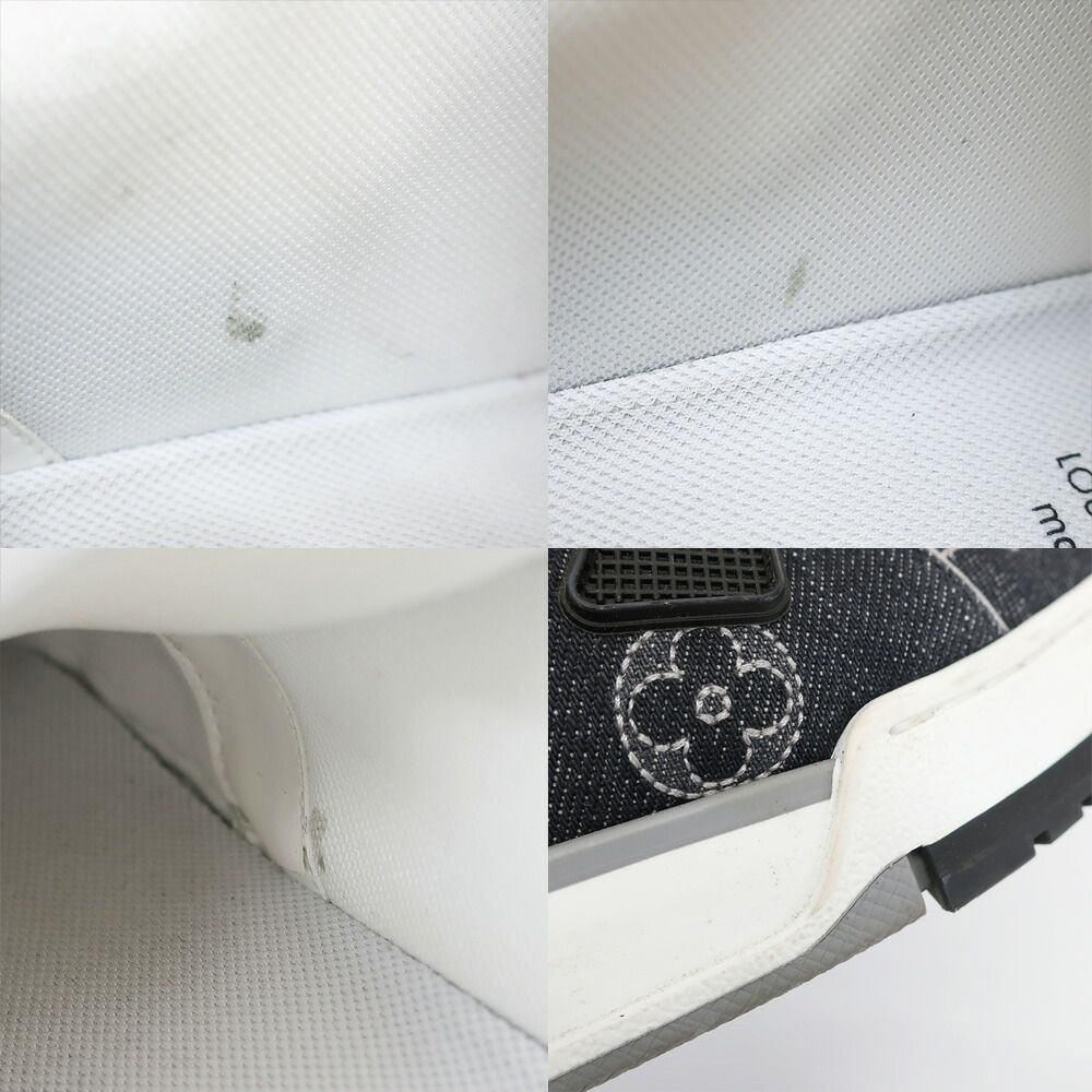 Louis Vuitton LV Trainer Sneakers Monogram Denim Shoes 7.5 — view 7