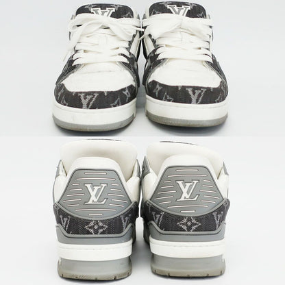 Louis Vuitton LV Trainer Sneakers Monogram Denim Shoes 7.5 — view 4
