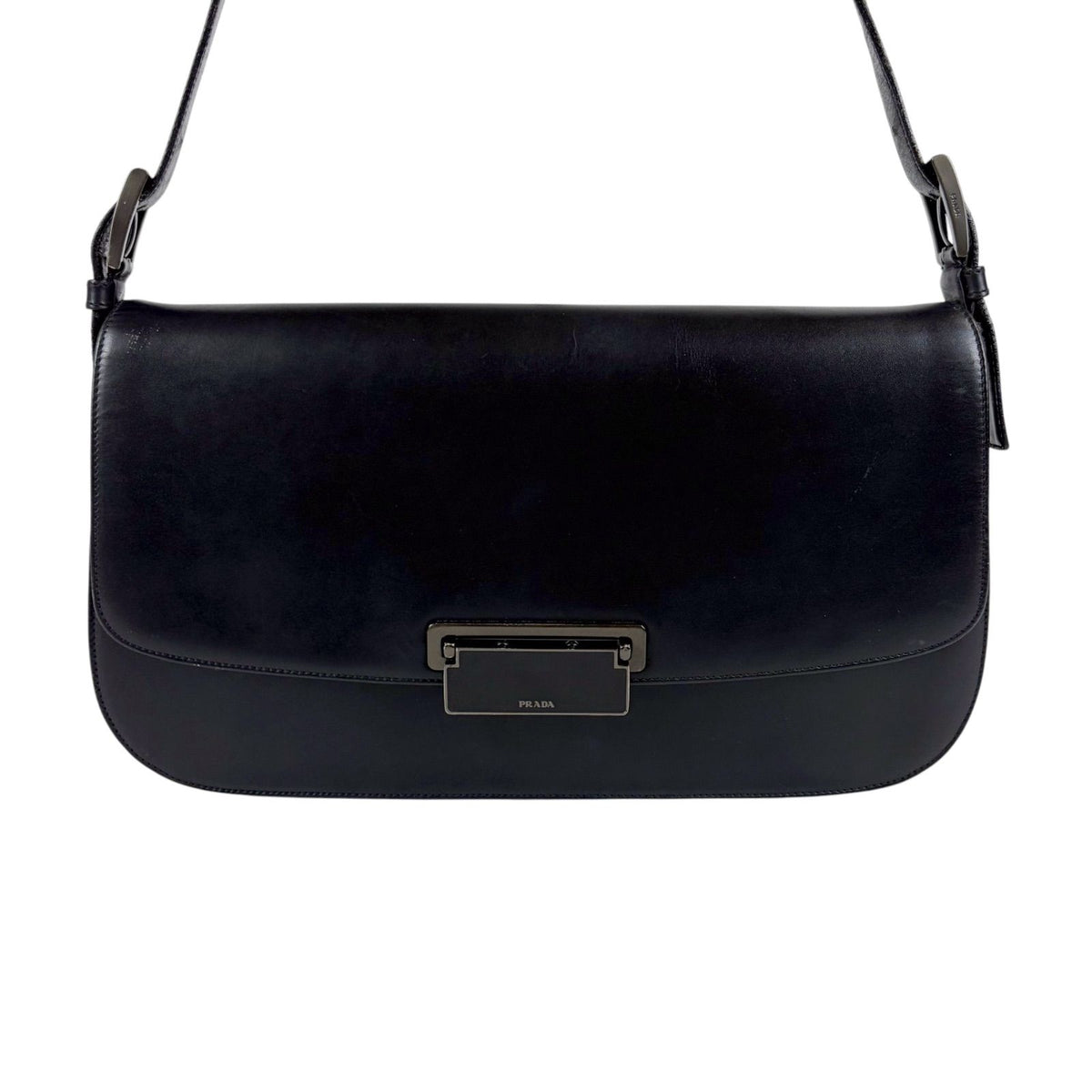 Prada Calf Leather Hobo Black Calfskin — view 4