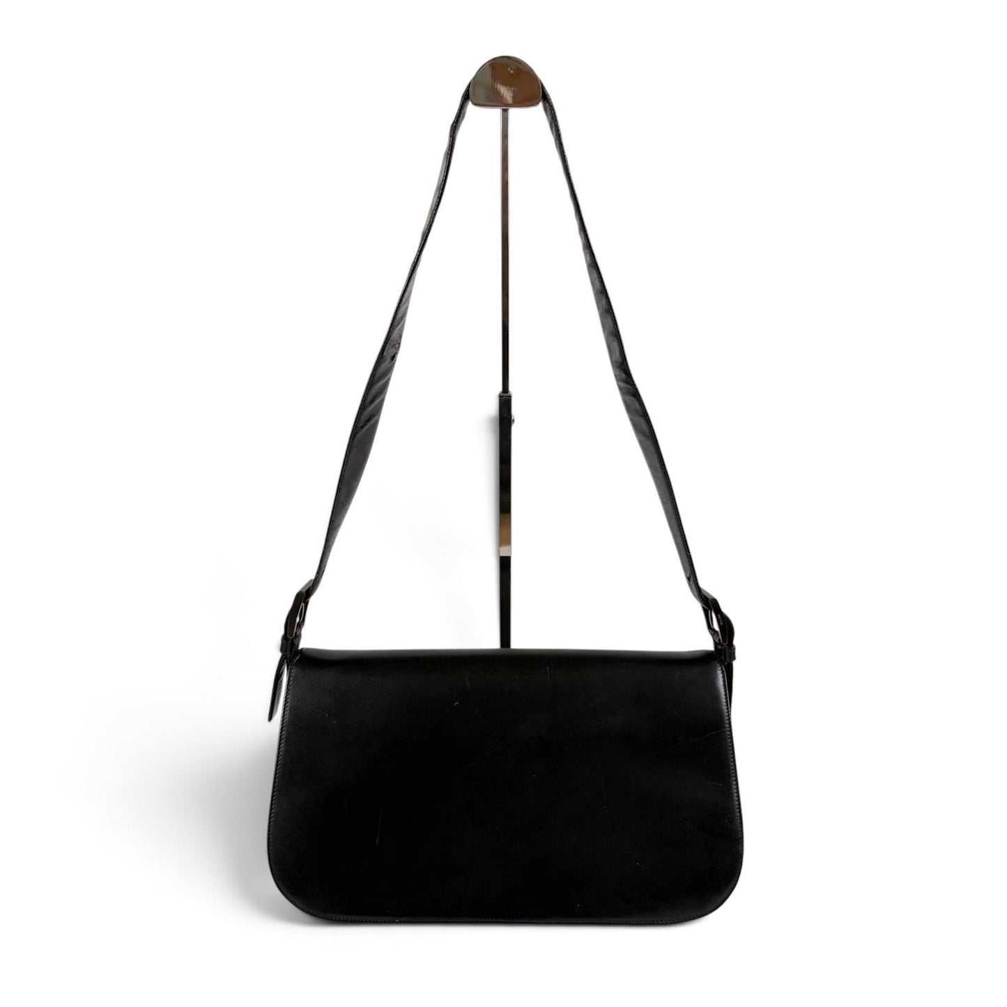 Prada Calf Leather Hobo Black Calfskin — view 3