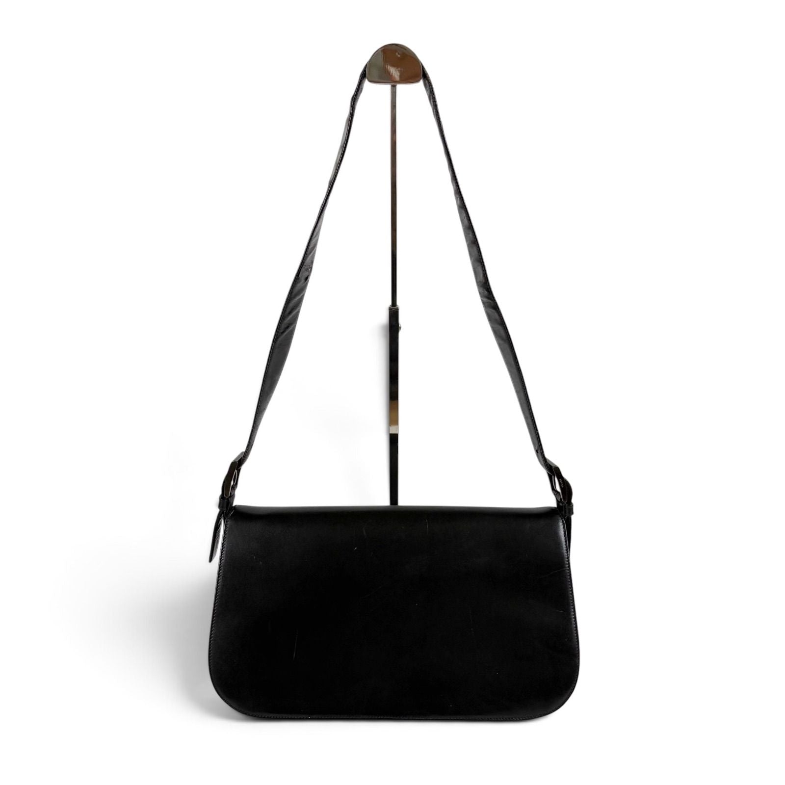 Prada Calf Leather Hobo Black Calfskin — view 3