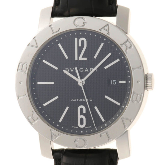 Bvlgari Auto Watch Stainless Steel Black Automatic