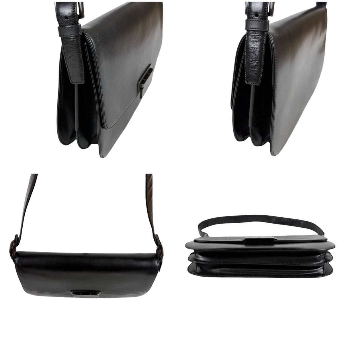 Prada Calf Leather Hobo Black Calfskin — view 7