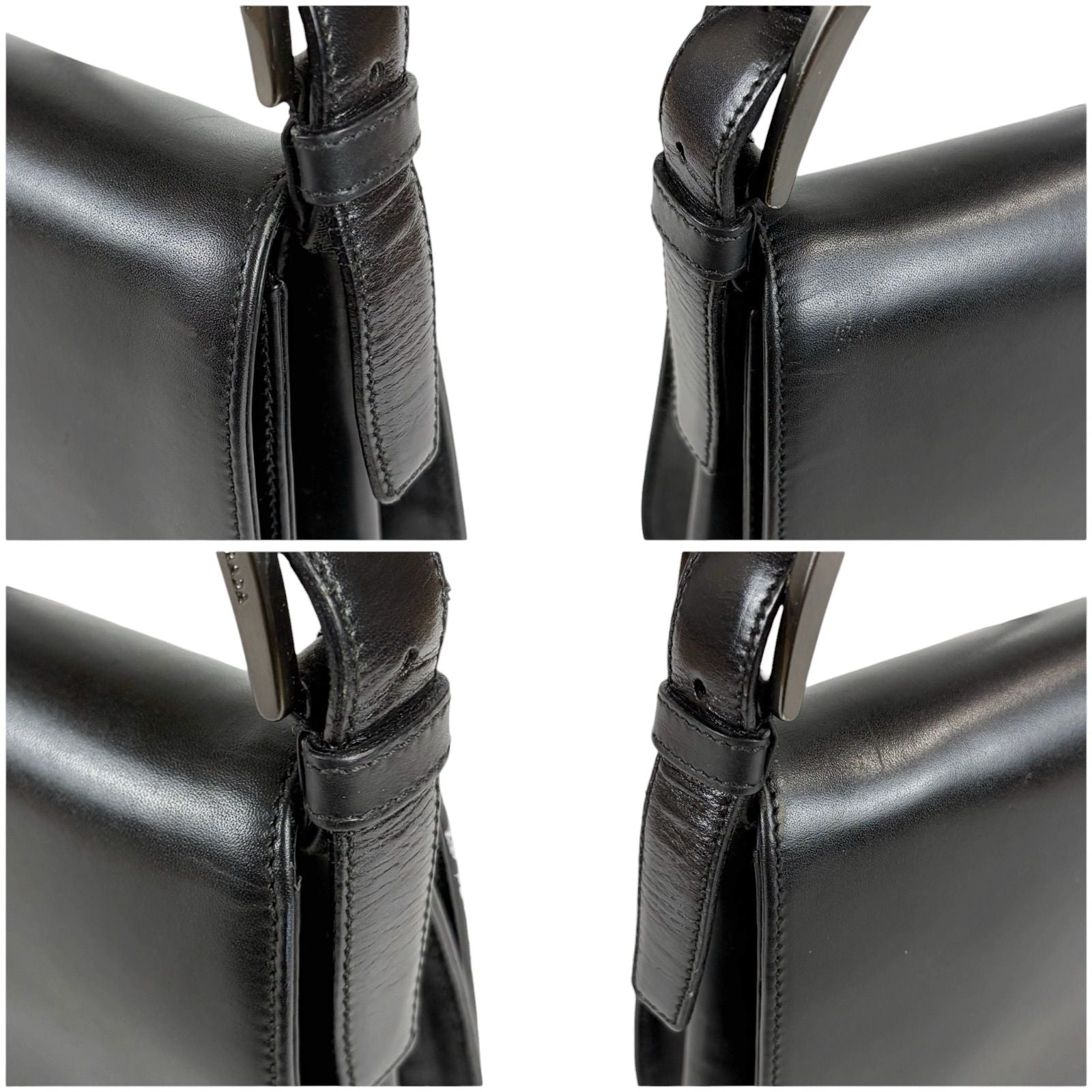 Prada Calf Leather Hobo Black Calfskin — view 8