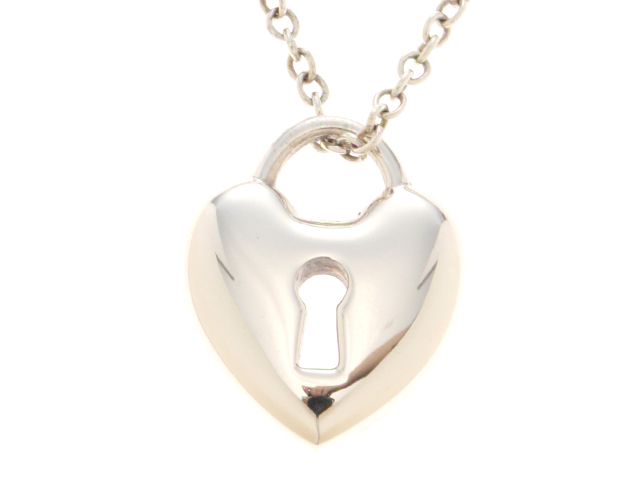 Tiffany & Co Heart Lock NC Necklace Silver