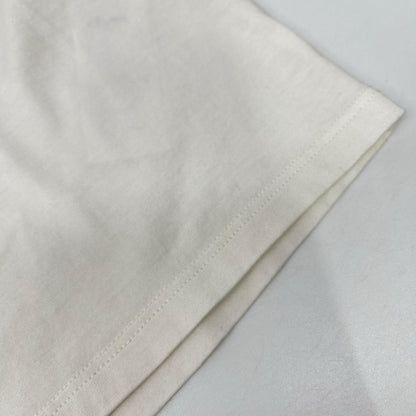 Celine White Cotton Jersey Logo Print Top — view 7