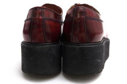 Prada Shoes Business Leather Red Brown Oxford — view 4
