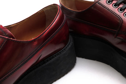 Prada Shoes Business Leather Red Brown Oxford — view 6