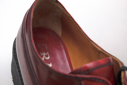 Prada Shoes Business Leather Red Brown Oxford — view 7